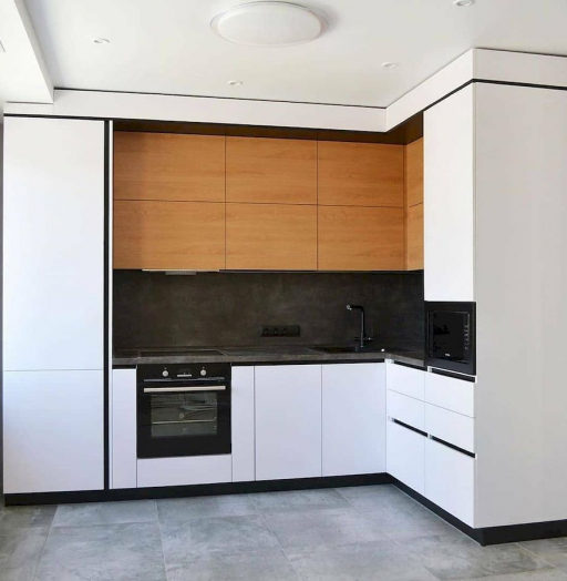 Белый кухонный гарнитур-Кухня МДФ в эмали «Модель 195»-фото6